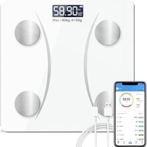 【訳アリ】Guxiuyi 体重計 体脂肪計 シンプル USB充電式 タイプC