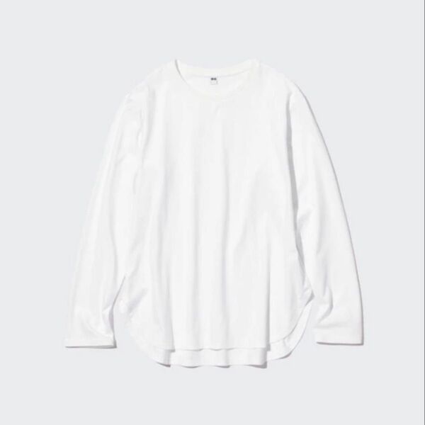 クーポンで500円!UNIQLO 150㎝ スムースコットンシャツテールT