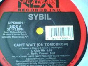 ディスコ Sybil / Can't Wait (On Tomorrow) 12インチです。