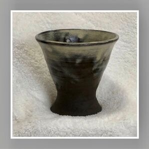 フリーカップ 高高台 二色掛け ハンドメイド 焼酎などで楽しんで