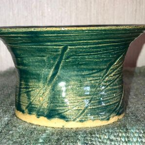 陶器 シチュー器 ハンドメイド 釉薬トルコブルー使用 アクセント柄 容量約250ml