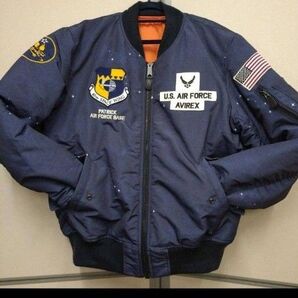 ★未使用美品★ MA-1 AVIREX 45th SPACE WING フライトジャケット リバーシブル サイズ2XL