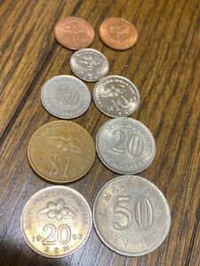 マレーシア　　セン　　SEN 硬貨　珍品　貨幣　銀貨　昭和　海外　レア　閲覧　観賞用　海外旅行　レトロ　オブジェ　マーライオン