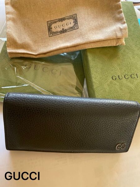 ◆【GUCCI】超美品★限定価格 グッチ 長財布 ブラック レザー カードケース お札ケース御銭入付 今年度決済記念★先着順