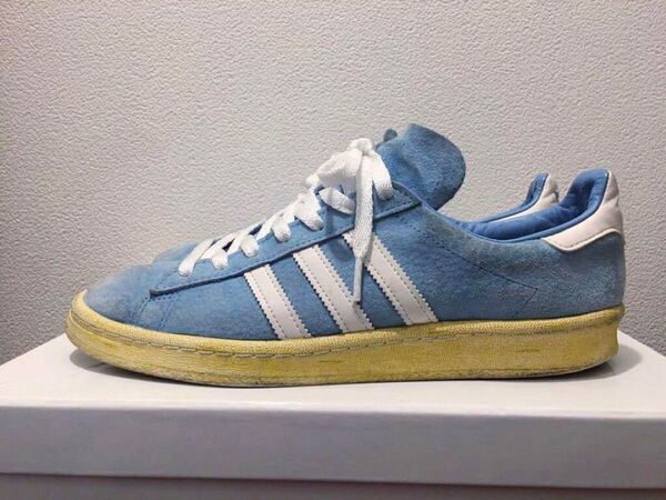 adidasCAMPUS 80s MITA US9 ライトブルー Q34550 スエード キャンパス 青 ソール