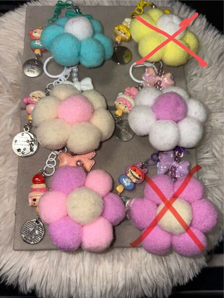 ポップマートお団子シリーズ お花キーホルダー ポンポンラブブ モリー sp ディモ