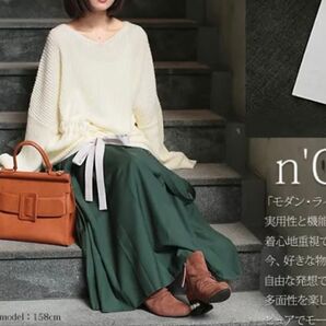 n 'Or (ノアール)ドロストリボンドルマンニット オフホワイト F