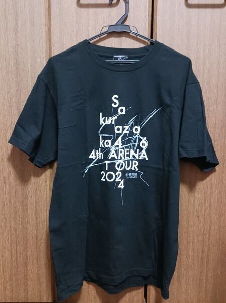 【Lサイズ】櫻坂46 4th ARENA TOUR 2024 ロゴ Tシャツ ブラック