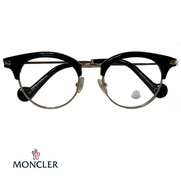 Moncler メガネ 正規新品 モンクレール LEON Safari掲載 | 純正ケース・クロス付き | アジアンフィッティング | ML5020 V 001 イタリア製