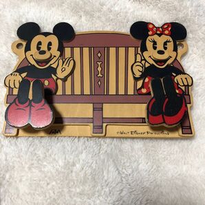 ミッキー ミニー 木製ハンガーラック 壁掛け レトロ ディズニー