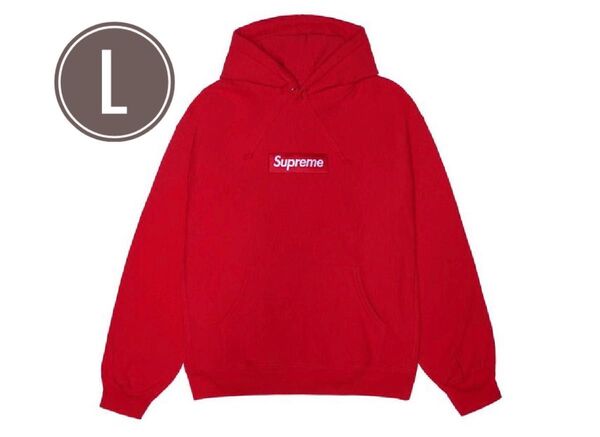 美品☆Supreme Box Logo Hooded Sweatshirt レッド Lサイズ