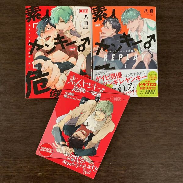 素人ヤンキー♂危機一髪!!素人ヤンキー♂危機一髪!!replay1八百 2冊セット