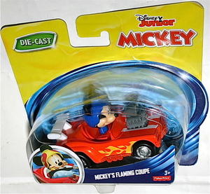 Fisher Price ミッキーマウスとロードレーサーズ フレーミング クーペ Mickey's Flaming Coupe トミカ より大きい ダイキャスト ミニカー