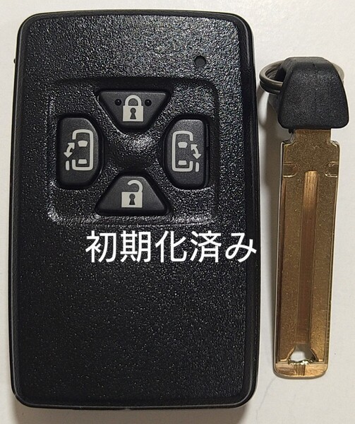 初期化済トヨタ純正スマートキー4ボタンノーカットキー付き ノアヴォクシーアルファードヴェルファイア基盤番号271451-6230 新品電池付き⑧