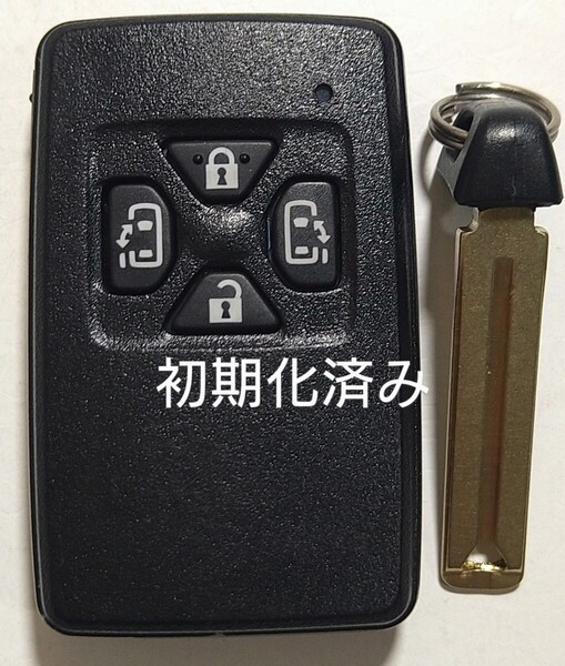 初期化済トヨタ純正スマートキー4ボタンノーカットキー付き ノアヴォクシーアルファードヴェルファイア基盤番号271451-6230 新品電池付き④