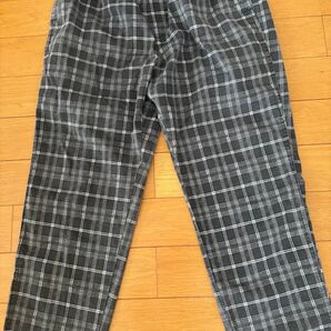 チェック柄シェフパンツ グレー チェック