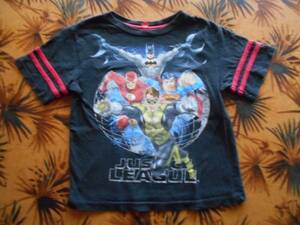 Tシャツ no.88 JUSTICE LEAGUE, 子供L, 黒米軍基地から出たもの中心