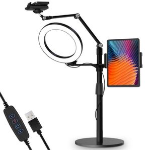 viozon 3-in-1 Selfieタブレット&携帯電話ライブスタンド 黒