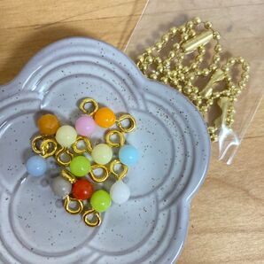 【即購入可】アクアビーズキーホルダーパーツ12個+ボールチェーン3本 すみっこ