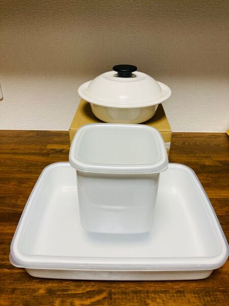 送料込!新品未使用!野田琺瑯 ココナベ(小)&レクタングル浅型(L)&スクエア(L)
