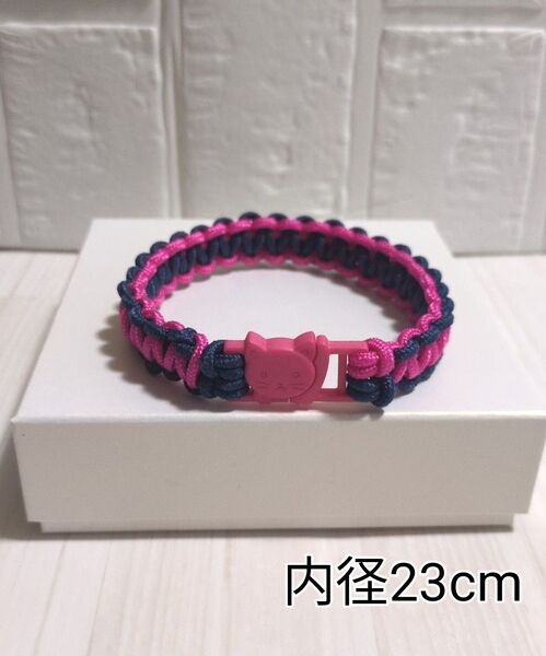 パラコード 猫用首輪 チョーカー セーフティバックル使用 内径23cm