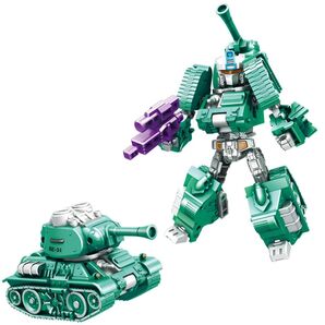 TUNJILOOLトランスフォーメーションロボットトランスフォーメーションカートイ、可動ジョイント、タンクとロボットを切り替え可能