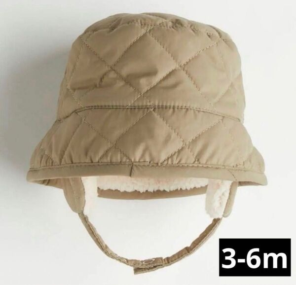 H&M イヤーフラップ付きバケットハット ベビー 3-6m