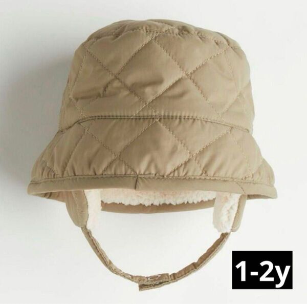 H&M エイチアンドエム イヤーフラップ付きバケットハット 1-2y