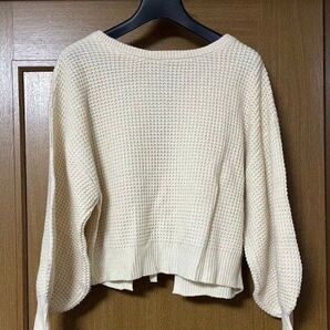 2way ニット セーター トップス アイボリー M