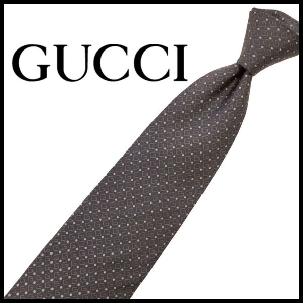 GUCCI グッチ 中古 ネクタイ Gマーク 総柄