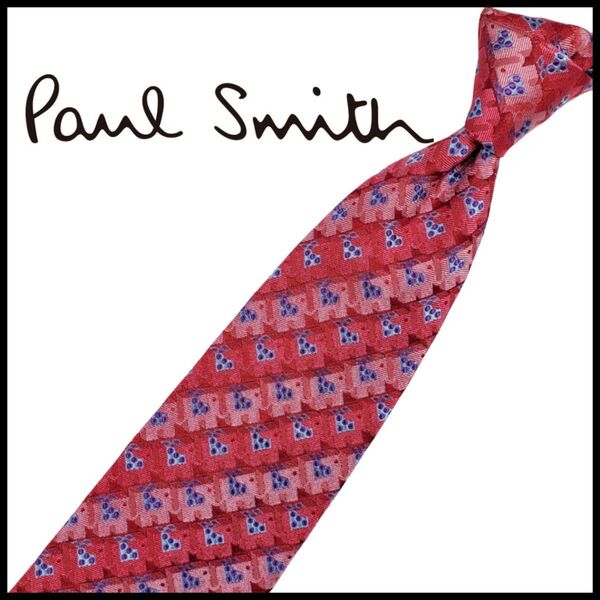 Paul smith ポールスミス 中古 ネクタイ 象柄 ぞうさん