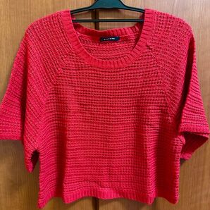 AS KNOW AS PINKY ニット レッド 薄手