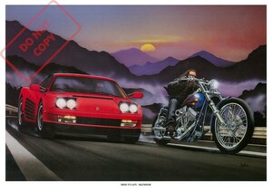 ポスター★デビッド・マン 046『Moutain Skirmish』★David Mann×Easyriders/パンヘッド/ショベル/ヘルズエンジェルズ/チョッパー