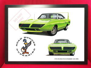 ポスター★『1970 プリムス・スーパーバード 440』クライスラー・アートポスター★MOPAR/モパー/Plymouth Superbird/マッスルカー/426HEMI