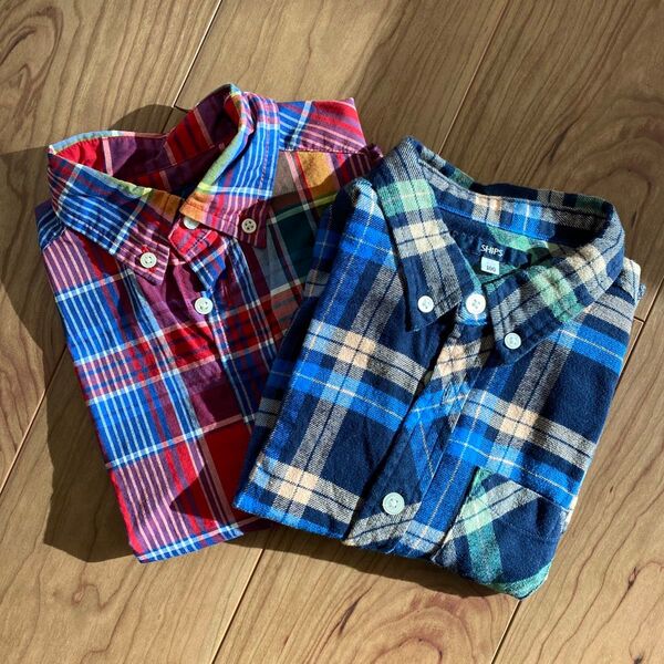 男の子 長袖シャツ 柄シャツ 100cm 2点セット ラルフローレン SHIPS