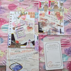 ハンドメイド コラージュカード 4種セット