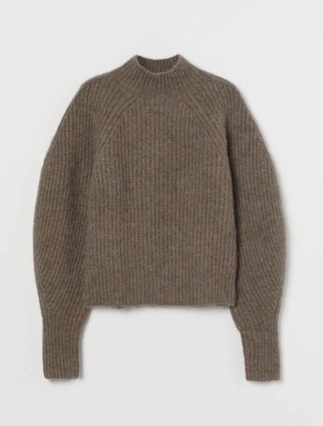 H&M ウールブレンド リブニットセーター