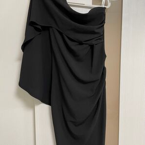 【美品】black ドレス ミディアム丈 party ナイト キャバ