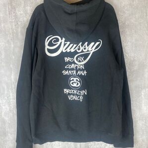 【USA製 】STUSSY ステューシー パーカー フーディ 良好 ◎ ブラック パーカー スウェットパーカー
