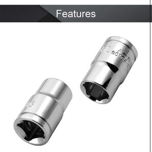 Utoolmart ソケット 6角 ヘキサゴンソケット 2個セット 自動車 修理