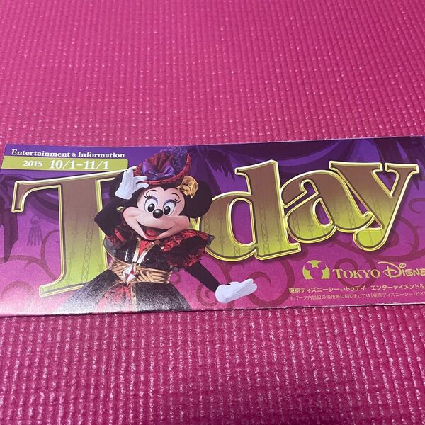 東京ディズニーリゾート パークガイドブック 表紙ミニー 2015年10月〜11月