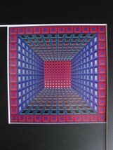 VASARELY、スティヴア、希少画集画、新品額装付、y321_画像3