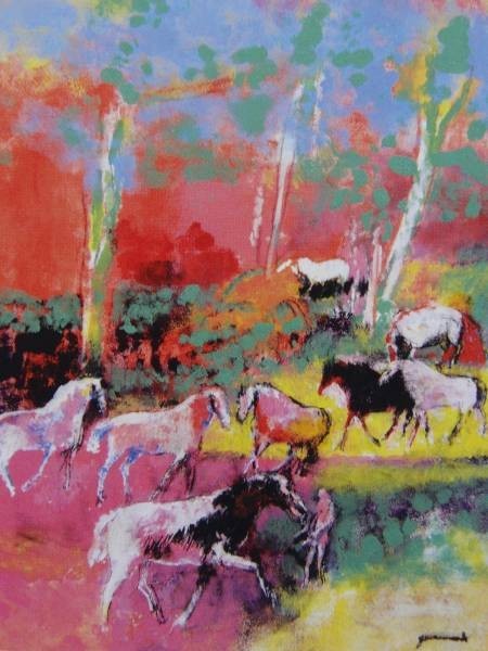 Paul Gearman, balade à cheval en forêt, peintures de livres d'art rares, Nouvellement encadré, Bonne condition, peinture, peinture à l'huile, Nature, Peinture de paysage