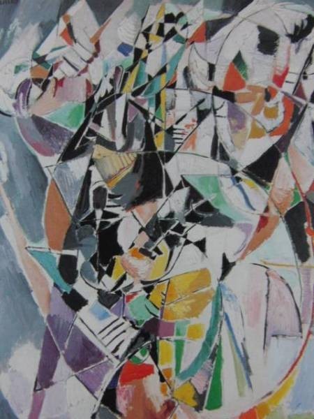 André Lanskoi, COMPOSICIÓN, Versión extranjera súper rara razonada, Nuevo con marco, admirador, cuadro, pintura al óleo, pintura abstracta