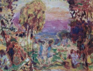 Art hand Auction Pierre Bonnard, PAYSAGE VIOLET, Overseas edition, extremely rare, raisonné, New with frame, Fan, Painting, Oil painting, Nature, Landscape painting