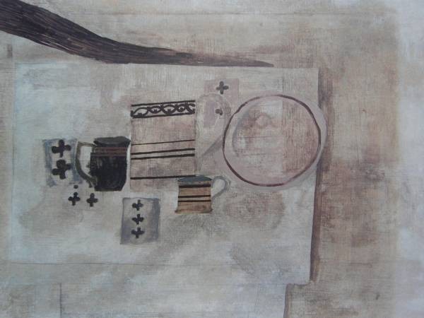 BEN NICHOLSONO.M., 1929, Superseltenes Werk der Überseeversion, Neu mit Rahmen, Lüfter, Malerei, Ölgemälde, Abstraktes Gemälde