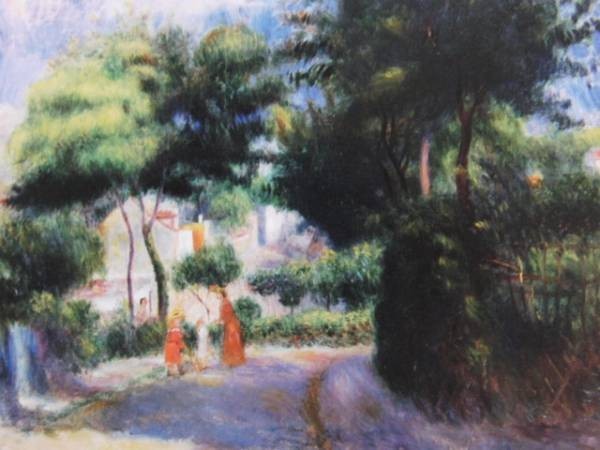Renoir, LA PROMENADE, Version outre-mer super rare raisonné, Neuf avec cadre, ventilateur, peinture, peinture à l'huile, Nature, Peinture de paysage
