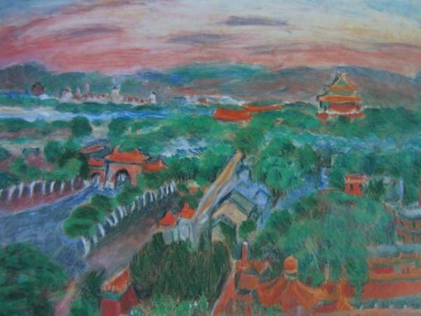 Ryuzaburo Umehara, beijing chang'an street, rare art book paintings, Brand new with frame, y321, painting, oil painting, Nature, Landscape painting