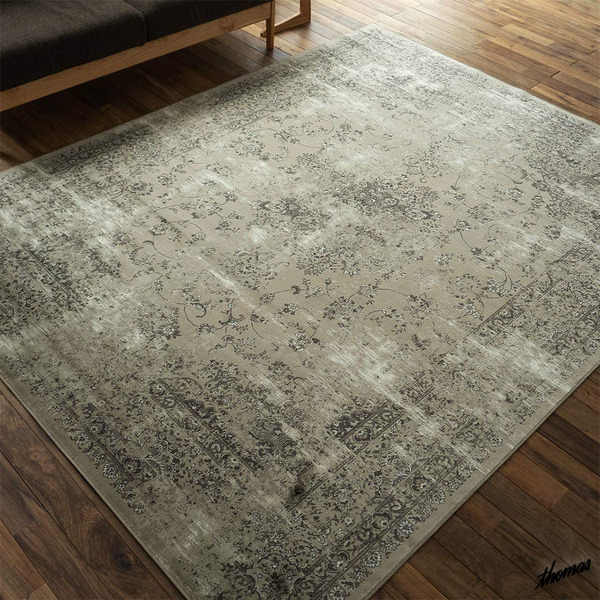 ◆高級感あるヴィンテージ感◆ ラグマット 135×195cm モケット織 アンティーク調 薄手 簡単お手入れ 床暖房対応 インテリア 家具