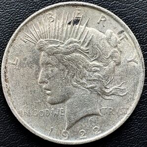 1922 年アメリカピースドル1$銀貨、旧硬貨
